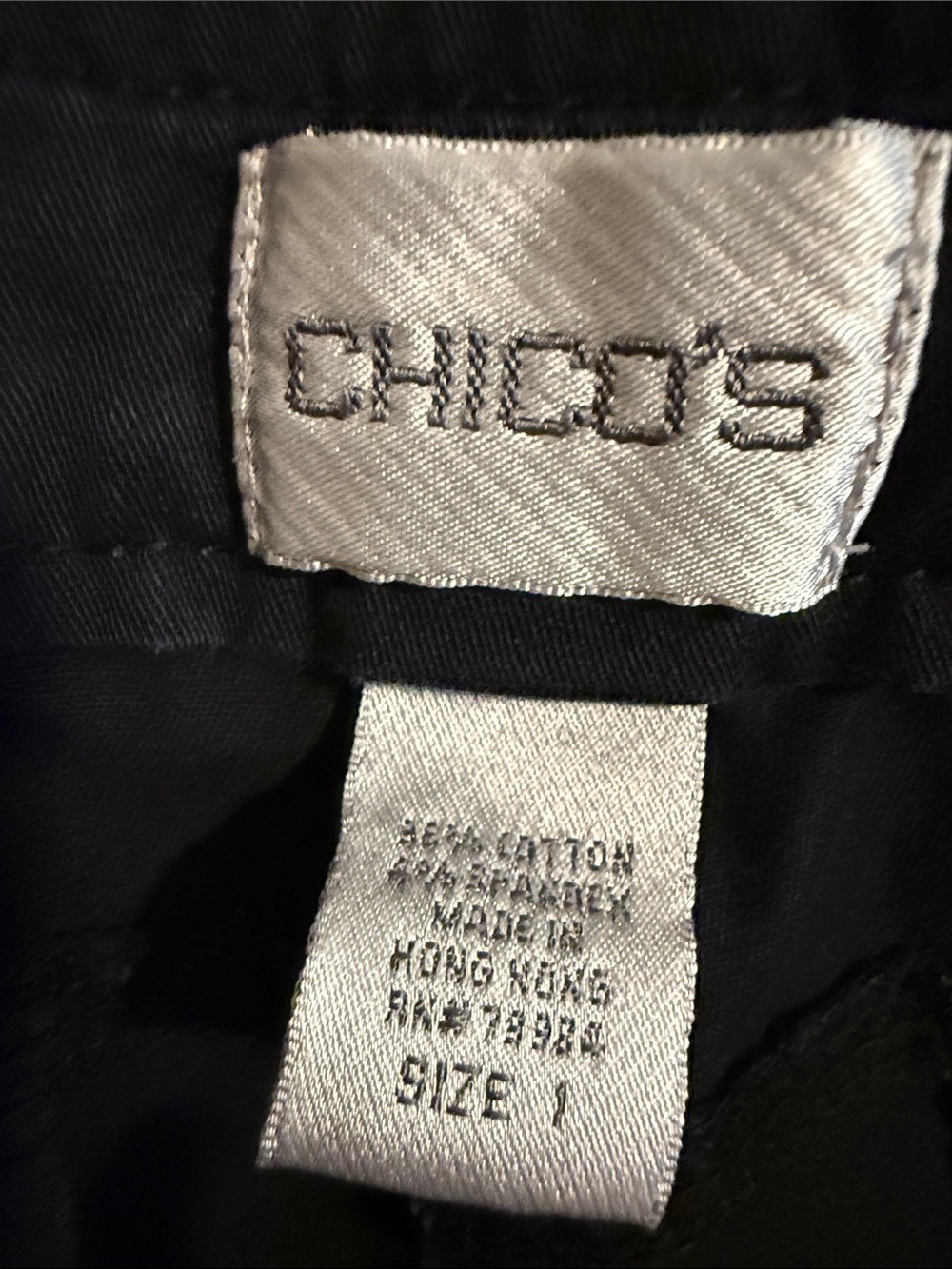 Chico's Black Bermuda Shorts with Front Patch Pockets - Picture 2 of 3